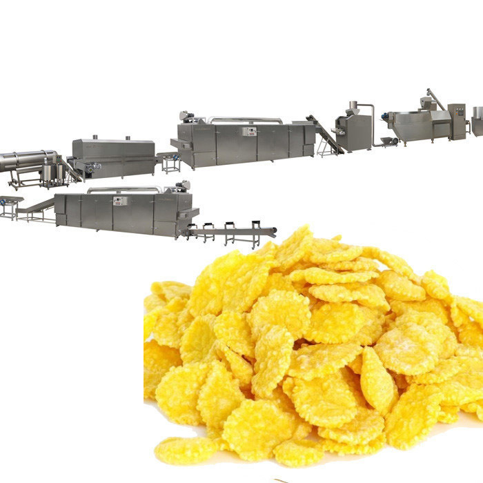300KG / H Corn Flakes สายการผลิตอาหารเช้าซีเรียลสายการผลิต