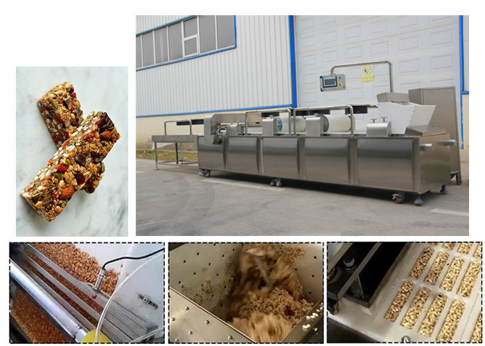 เครื่องทำธัญพืชความจุสูงเพื่อสุขภาพ Muesli บาร์ Granola เครื่องตัดบาร์