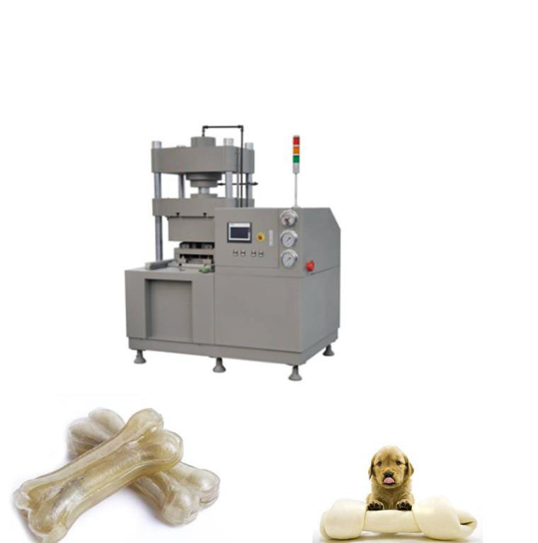 เครื่องจักรอาหารสัตว์เลี้ยง Pet Chewing Bone With Cowhide, Pigskin or Sheepskin As Material