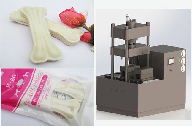 Schneider cowhide ไฟฟ้า 60T แบบพิมพ์คู่หน้าจอสัมผัส Rawhide Bone dog bone maker