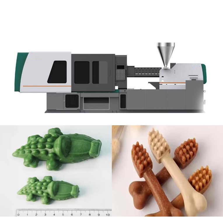 สัตว์เลี้ยงถือว่าการฉีดขึ้นรูปอาหารสัตว์เครื่องทำ PLC หน้าจอสัมผัส