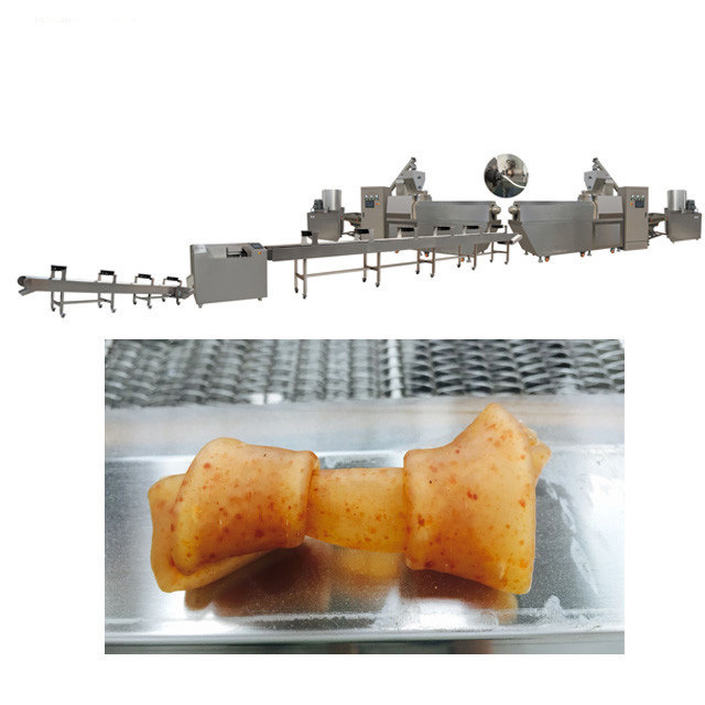 สุนัข Treats ขนมขบเคี้ยวอาหารสัตว์สายการประมวลผลคู่เครื่องทำอาหารสุนัขอาหาร