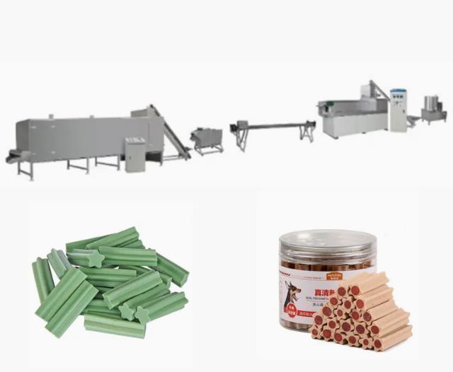 อุปกรณ์เครื่องอัดรีด Singe Screw / สัตว์เลี้ยง Treats กระดูกอาหารสุนัขเครื่อง