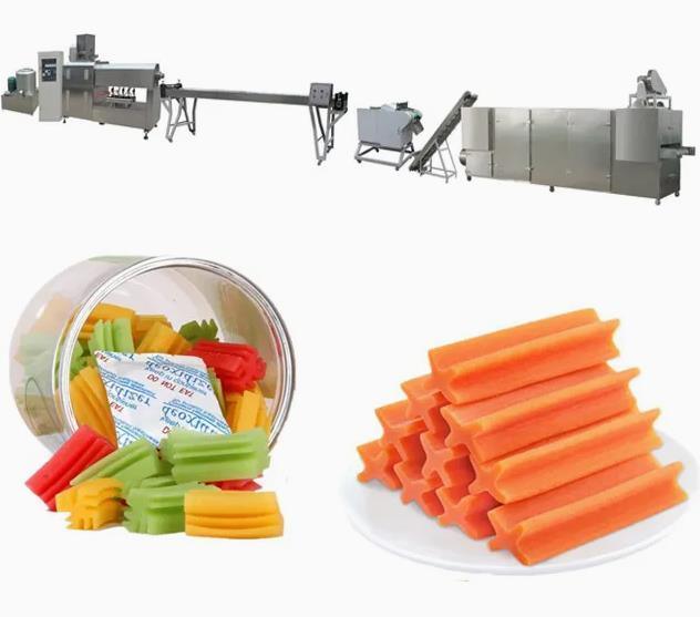 ความสามารถในการผลิตทันตกรรมสูง Pedigree Dog Food Extruder for Pet Chewing Bone Toy