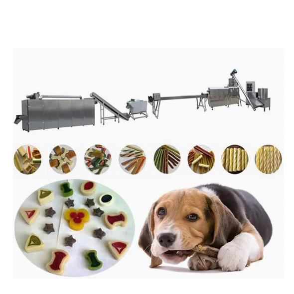 สายการผลิตอาหารสัตว์สำหรับสุนัขเคี้ยวอาหารว่างอาหารสัตว์กึ่งชื้น